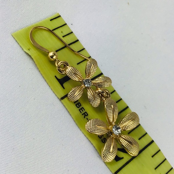 💙 BOLD ELEMENTS Flower Drop Earrings - Picture 5 of 6